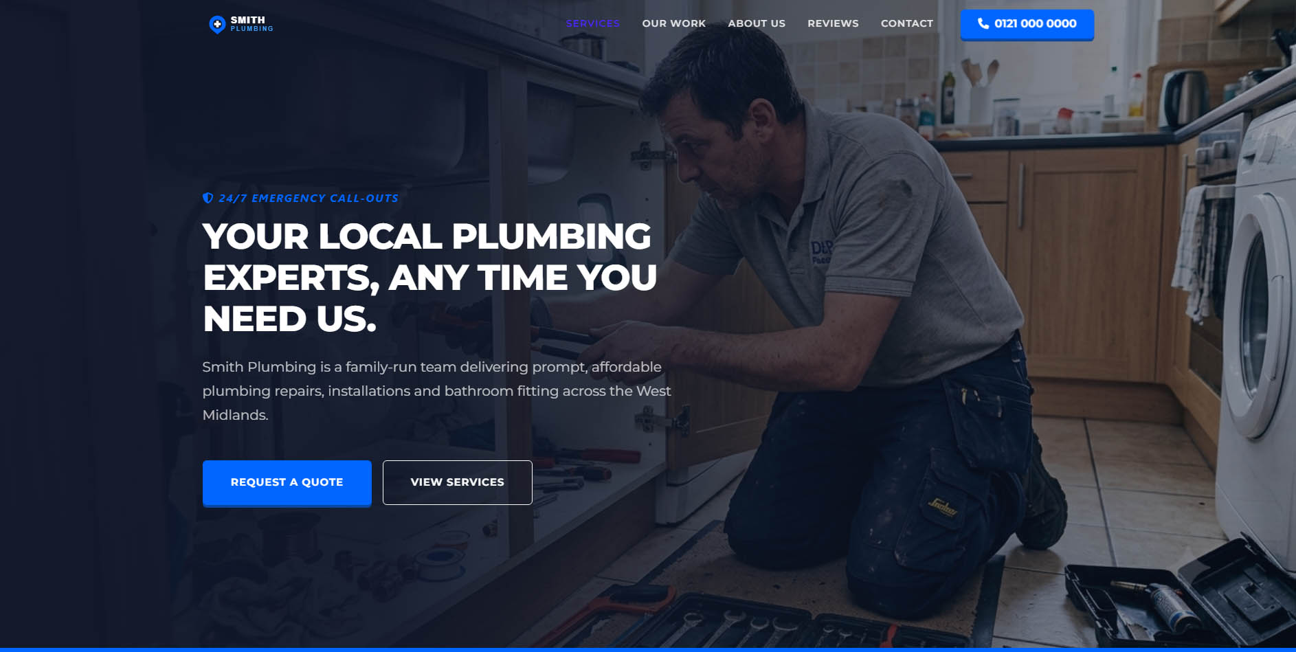 Plumbing website example preview