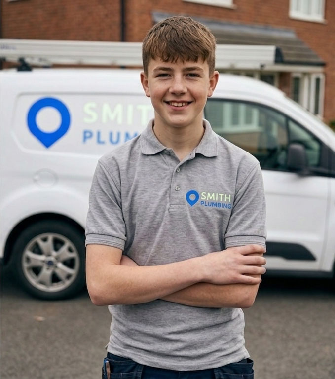 Liam Smith, apprentice at Smith Plumbing